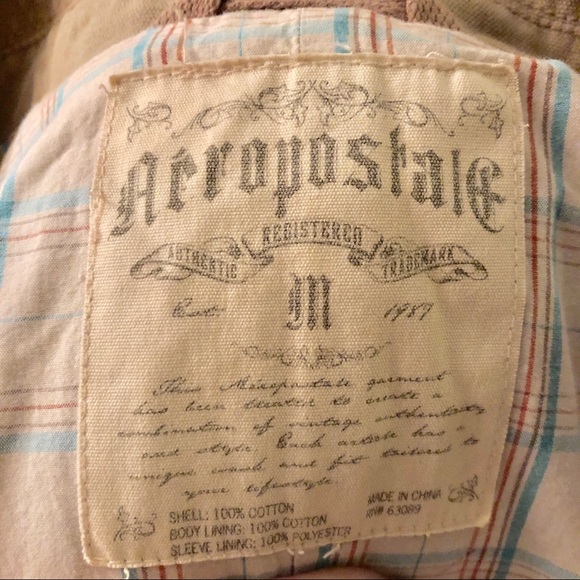 Aeropostale Women's Tan Denim Blazer Fringed M - Picture 5 of 7